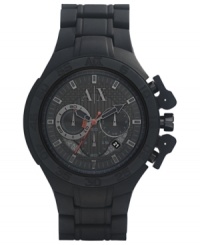 Handsome with a sporty feel, this AX Armani Exchange watch ticks with expert precision. Handsome with a sporty feel, this AX Armani Exchange watch ticks with expert precision.