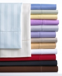 Redefine everyday elegance with these luxuriously soft, 500-thread count Pima cotton sheets. Created on dobby looms, the subtle interplay of satin and matte textures enhances the versatility of rich, solid color. Open stitching detail on the flat sheet hem adds a delicate, tailored finish. Redefine everyday elegance with these luxuriously soft, 500-thread count Pima cotton sheets. Created on dobby looms, the subtle interplay of satin and matte textures enhances the versatility of rich, solid color. Open stitching detail on the flat sheet hem adds a delicate, tailored finish.