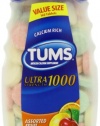 Tums Antacid/Calcium Supplement Tablets, Ultra 1000, Assorted Fruit, Value Size 160-Count (Pack of 2)