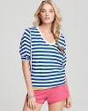 C&C California Tee - Three Quarter Sleeve Striped