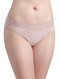 THE LOOKElastic waistband with picot trimMid-riseBeautiful sheer lace inset at frontFull seat coverageTHE MATERIALCotton/Lycra spandexCARE & ORIGINHand washImported THE LOOKElastic waistband with picot trimMid-riseBeautiful sheer lace inset at frontFull seat coverageTHE MATERIALCotton/Lycra spandexCARE & ORIGINHand washImported