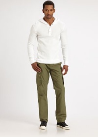 Heritage-inspired look in crisp cotton with an array of pockets for the ultimate in functionality.Flat-front styleSide slash, back flap pocketsSide, snap buttoned cargo pocketsInseam, about 10CottonMachine washImported Heritage-inspired look in crisp cotton with an array of pockets for the ultimate in functionality.Flat-front styleSide slash, back flap pocketsSide, snap buttoned cargo pocketsInseam, about 10CottonMachine washImported