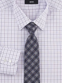 Tonal plaid checks enliven an Italian silk classic.SilkDry cleanMade in Italy