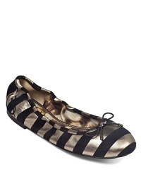 Sam Edelman's must-have Felicia flats get a striped, metallic makeover.