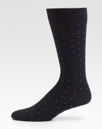 A delicate dot pattern with logo embroidery adorns these comfortable, stretch cotton socks.Mid-calf height34% polyamide/32% modal/32% cotton/2% elastaneMachine washImported