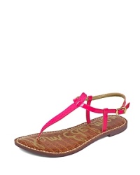 Slender, strappy thong sandals pack a colorful punch; by Sam Edelman.