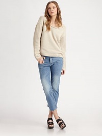 Ultra-soft and luxurious, this sweater is cozy and contemporary with an easy fit. Bateau necklineAbout 27 from shoulder to hemCottonDry cleanImportedModel shown is 5'11 (180cm) wearing US size Small. Ultra-soft and luxurious, this sweater is cozy and contemporary with an easy fit. Bateau necklineAbout 27 from shoulder to hemCottonDry cleanImportedModel shown is 5'11 (180cm) wearing US size Small.