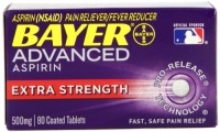 Bayer Advanced Aspirin Extra Strength, 500mg, 80 Coated Tablets Bayer Advanced Aspirin Extra Strength, 500mg, 80 Coated Tablets