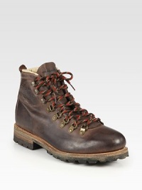 The perfect hiking boot you'll want to traipse around the city in, this rugged lace-up is accented with all-around burnishing for an individualized, well-worn look.Leather upperLeather liningPadded insoleRubber soleMade in USA The perfect hiking boot you'll want to traipse around the city in, this rugged lace-up is accented with all-around burnishing for an individualized, well-worn look.Leather upperLeather liningPadded insoleRubber soleMade in USA