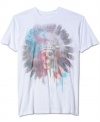 With a cool edgy graphic, this American Rag t-shirt rocks your basics collection.