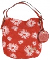 Juicy Couture womens velour daisy printed hobo handbag