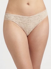 The signature Hanky Panky style, cut to fit your curves comfortably. Wide lace waistband Nylon; hand wash Made in USA