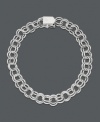 The perfect place to put your favorite charms. Rembrandt bracelet features a doubled link design in sterling silver. Approximate length: 7-1/2 inches.