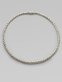 From the Classic Chain Collection. An elegantly woven chain of sterling silver.Sterling silver Length, about 20 Pusher Clasp Imported From the Classic Chain Collection. An elegantly woven chain of sterling silver.Sterling silver Length, about 20 Pusher Clasp Imported