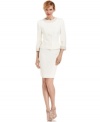 Special occasions call for uniquely elegant apparel. Tahari by ASL's luminous skirt suit features pearl trim for a polished, elegant look.