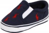 Ralph Lauren Layette Bal Harbour Crib Shoe (Infant/Toddler),Navy/Red Canvas,3 M US Infant