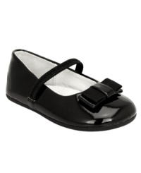 Help her step out in style even if she isn't walking with a pair of these darling Mary Janes shoes from Nina. Help her step out in style even if she isn't walking with a pair of these darling Mary Janes shoes from Nina.