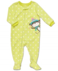Send her off to dreamland for some fun with pals in this delightful polka-dot footed coverall from Carter's. Send her off to dreamland for some fun with pals in this delightful polka-dot footed coverall from Carter's.