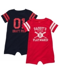 Super sport. Prepare your little all-star early with this romper 2-pack from Carter's. Super sport. Prepare your little all-star early with this romper 2-pack from Carter's.