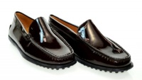 TOD'S Women's New Guaina Moc Brown Leather Loafers Sz 37 7VE426 TOD'S Women's New Guaina Moc Brown Leather Loafers Sz 37 7VE426