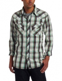 True Religion Men's Long Sleeve Plaid Poplin Western Shirt True Religion Men's Long Sleeve Plaid Poplin Western Shirt