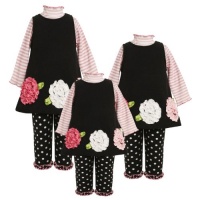 Size-6 BNJ-6660B 3-Piece BLACK PINK WHITE STRIPE KNIT BONAZ FLOWER BORDER FLEECE Dress/Legging Outfit Set,B36660 Bonnie Jean LITTLE GIRLS Size-6 BNJ-6660B 3-Piece BLACK PINK WHITE STRIPE KNIT BONAZ FLOWER BORDER FLEECE Dress/Legging Outfit Set,B36660 Bonnie Jean LITTLE GIRLS