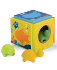 Bath time turns into a world of sea exploration with this floating puzzle from Skip Hop. Squirting turtles and a fold-up box with swimming holes encourages imagination and spatial skills for developmental learning that will make both of you happy. Bath time turns into a world of sea exploration with this floating puzzle from Skip Hop. Squirting turtles and a fold-up box with swimming holes encourages imagination and spatial skills for developmental learning that will make both of you happy.
