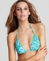 Go (blue) green! The teal hue of this printed bikini from Lilly Pulitzer is universally flattering, while the string ties are ideal for catching rays.