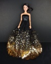 The Most Amazing Black Dress with Lots of Gold Sequins Made to Fit the Barbie Doll