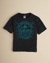 A cool slub tee proclaiming the eternal truth that The Only Constant is Change in distressed print.