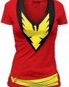 Marvel Tees Phoenix Dark Phoenix Juniors Deep V Tunic Tee