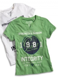 GUESS Kids Boys Little Boy Graphic Slub Tee, GREEN (5/6) GUESS Kids Boys Little Boy Graphic Slub Tee, GREEN (5/6)