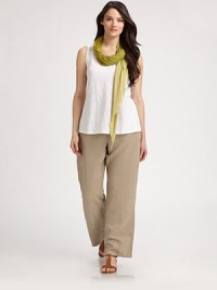 A beloved design with a classic zip fly and hook-and-eye closure offering the perfect everyday-chic look. Hook-and-eye closureZip flyBack yokeInseam, about 32Rise, about 1275% lyocell/25% linenMachine washImported A beloved design with a classic zip fly and hook-and-eye closure offering the perfect everyday-chic look. Hook-and-eye closureZip flyBack yokeInseam, about 32Rise, about 1275% lyocell/25% linenMachine washImported