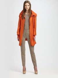 A sleek, refined take on a sporty parka, featuring a detachable hood and drawstring details.Detachable drawstring hoodFoldover collarZip frontDrawstring waistband and hemlineFully linedAbout 34 from shoulder to hemPolyesterDry cleanImported of Italian fabricModel shown is 5'9½ (176cm) wearing US size 4. A sleek, refined take on a sporty parka, featuring a detachable hood and drawstring details.Detachable drawstring hoodFoldover collarZip frontDrawstring waistband and hemlineFully linedAbout 34 from shoulder to hemPolyesterDry cleanImported of Italian fabricModel shown is 5'9½ (176cm) wearing US size 4.