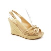 Marc Fisher Bowieo2 Open Toe Wedge Sandals Shoes Gold Womens New/Display