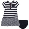 Carter's Boat Stripe Dress with Diaper Cover (Sizes 12M - 24M) - navy/white, 18 months