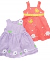 Easily get your little one ready to be the bright spot of anyone's day with this sweet sundress from Blueberi Boulevard
