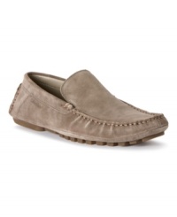 Contrast stitching and a textured vamp add timeless sophistication to these smooth drivers from Calvin Klein. Contrast stitching and a textured vamp add timeless sophistication to these smooth drivers from Calvin Klein.