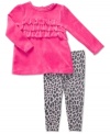 Bring a bit of the jungle to her with this microfleece shirt and animal-print legging set from Carter's.