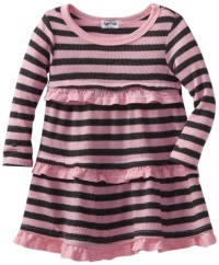 Splendid Littles Baby-girls Newborn Charcoal Stripe Thermal Dress, Pink Ribbon, 12-18 Months Splendid Littles Baby-girls Newborn Charcoal Stripe Thermal Dress, Pink Ribbon, 12-18 Months
