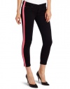 Hudson Women's Lou Lou Tuxedo Skinny, Snider Black/Pink Stripe, 27