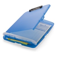 Officemate  Slim Clipboard Storage Box, Translucent Blue (83304)