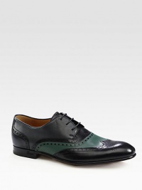 Leather lace-up with brogueings.Leather soleMade in Italy Leather lace-up with brogueings.Leather soleMade in Italy