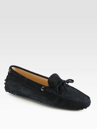 Pure understated elegance, this suede classic has a sturdy rubber sole and intricate stitching. Suede upperLeather liningRubber solePadded insoleMade in Italy Pure understated elegance, this suede classic has a sturdy rubber sole and intricate stitching. Suede upperLeather liningRubber solePadded insoleMade in Italy