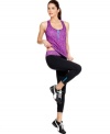 Get active in Ideology's sporty active pants, featuring a shock of color at the waistband and zippers at the hem!