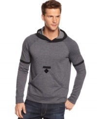 Raise the bar for your casual style with this ultra-soft pullover hoodie from Armani Jeans. Raise the bar for your casual style with this ultra-soft pullover hoodie from Armani Jeans.