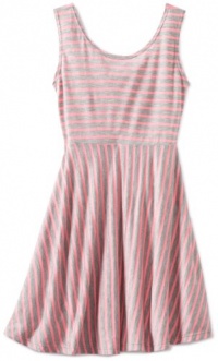 Ruby Rox Kids Girls 7-16 Neon Stripe Dress, Grey/Fuschia, Large Ruby Rox Kids Girls 7-16 Neon Stripe Dress, Grey/Fuschia, Large