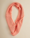 Crafted in a rich cotton knit, Echo's striped infinite scarf is a stylish way to navigate wintry weather.