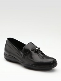 This menswear-inspired silhouette of supple Nappa leather features silvertone toggle detail.Leather lining Padded insole Rubber sole ImportedOUR FIT MODEL RECOMMENDS ordering one half size up as this style runs small. This menswear-inspired silhouette of supple Nappa leather features silvertone toggle detail.Leather lining Padded insole Rubber sole ImportedOUR FIT MODEL RECOMMENDS ordering one half size up as this style runs small.