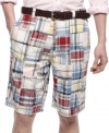 Missing piece. These patchwork shorts from Club Room are the fitting puzzle piece to that picture-perfect outfit.